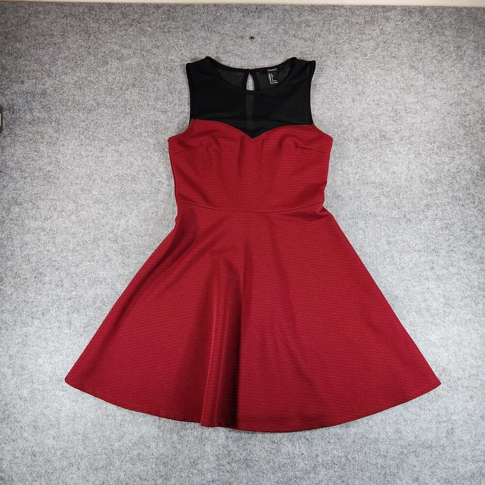 Forever 21 A Line Burgundy with Black Shear Top Size Small